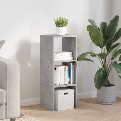 Bookcase Stackable Concrete Grey 30x30x80 cm Engineered Wood