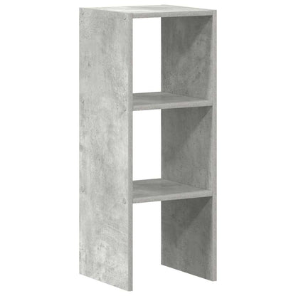 Bookcase Stackable Concrete Grey 30x30x80 cm Engineered Wood