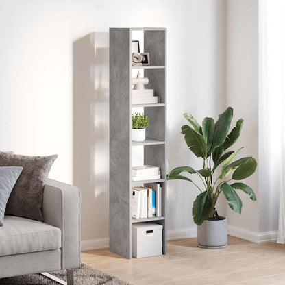 Bookcases 2 pcs Stackable Concrete Grey 30x30x80 cm Engineered Wood