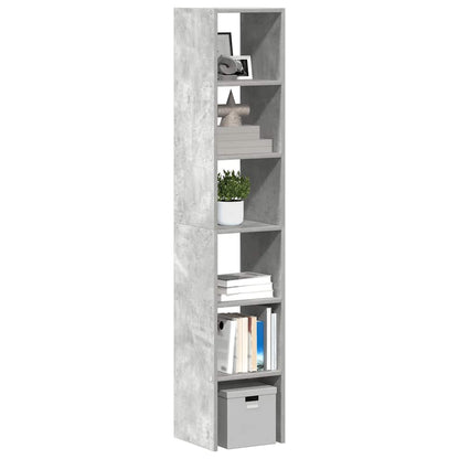 Bookcases 2 pcs Stackable Concrete Grey 30x30x80 cm Engineered Wood