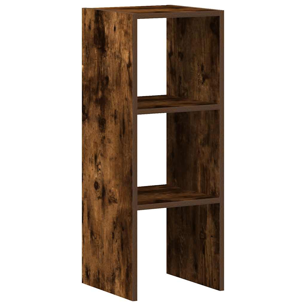 Bookcase Stackable Smoked Oak 30x30x80 cm Engineered Wood