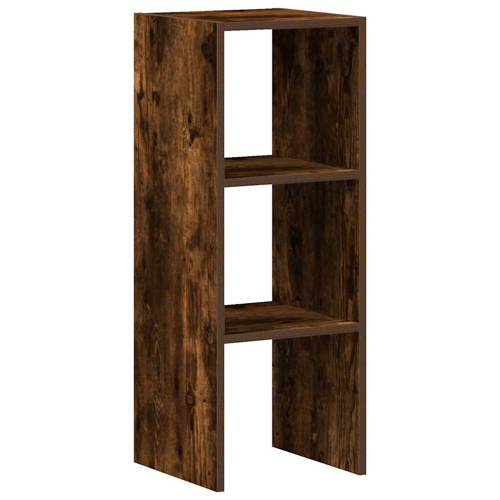 Bookcase Stackable Smoked Oak 30x30x80 cm Engineered Wood