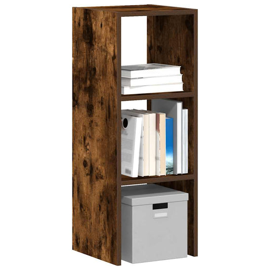 Bookcase Stackable Smoked Oak 30x30x80 cm Engineered Wood