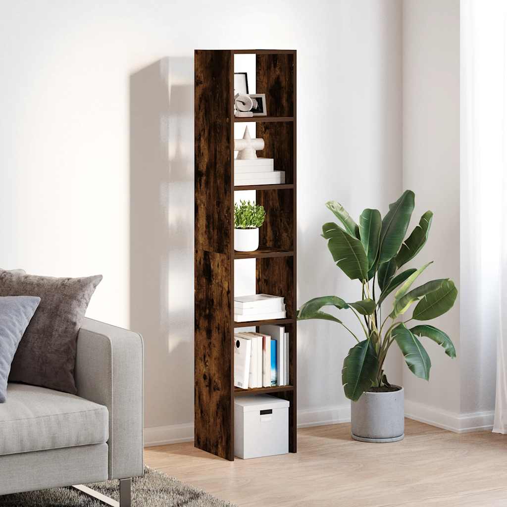 Bookcases 2 pcs Stackable Smoked Oak 30x30x80 cm Engineered Wood