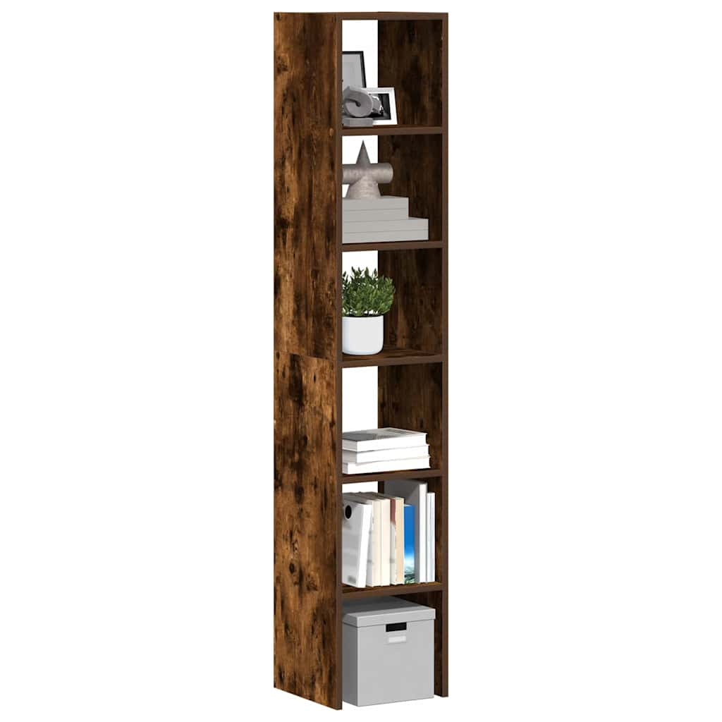 Bookcases 2 pcs Stackable Smoked Oak 30x30x80 cm Engineered Wood