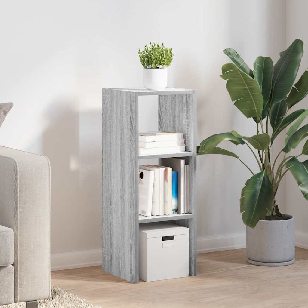 Bookcase Stackable Grey Sonoma 30x30x80 cm Engineered Wood