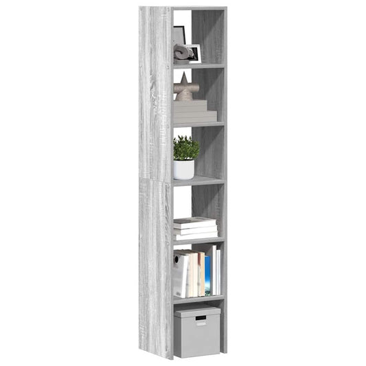 Bookcases 2 pcs Stackable Grey Sonoma 30x30x80 cm Engineered Wood