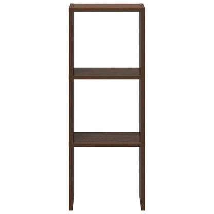 Bookcase Stackable Brown Oak 30x30x80 cm Engineered Wood