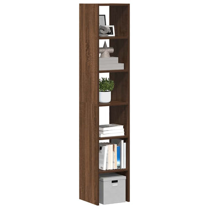 Bookcases 2 pcs Stackable Brown Oak 30x30x80 cm Engineered Wood