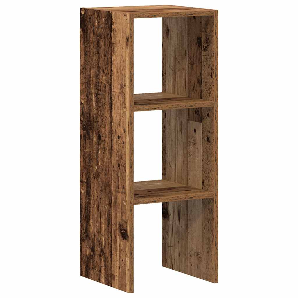 Bookcase Stackable Old Wood 30x30x80 cm Engineered Wood