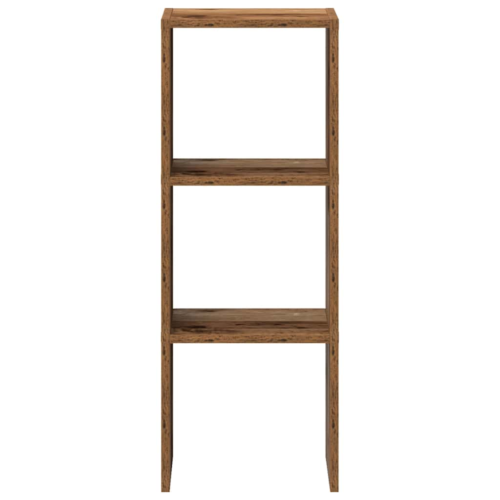 Bookcase Stackable Old Wood 30x30x80 cm Engineered Wood