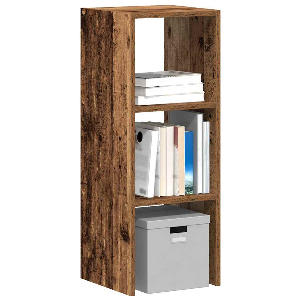 Bookcase Stackable Old Wood 30x30x80 cm Engineered Wood