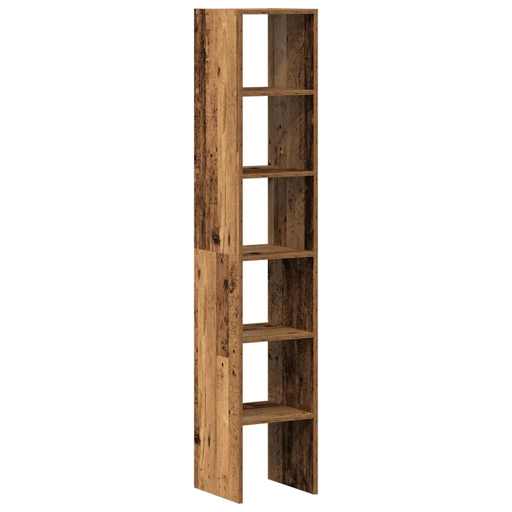 Bookcases 2 pcs Stackable Old Wood 30x30x80 cm Engineered Wood