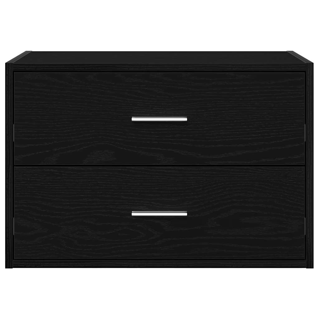 Cabinet with 2 Drawers Black Oak 60x31x40 cm Engineered Wood