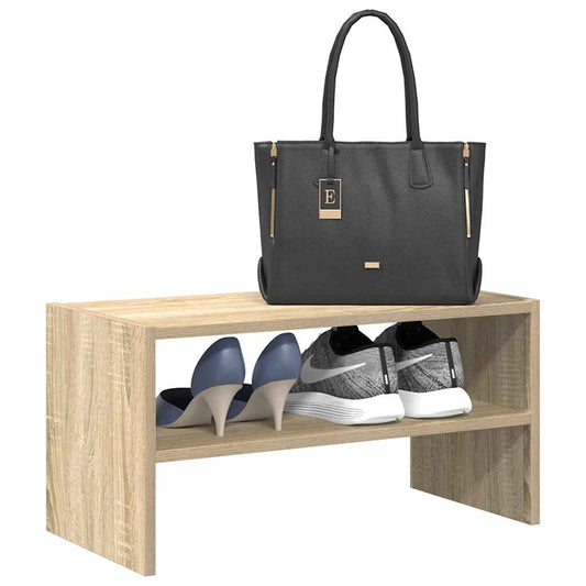 Shoe Rack Stackable Sonoma Oak 60x30x30.5 cm