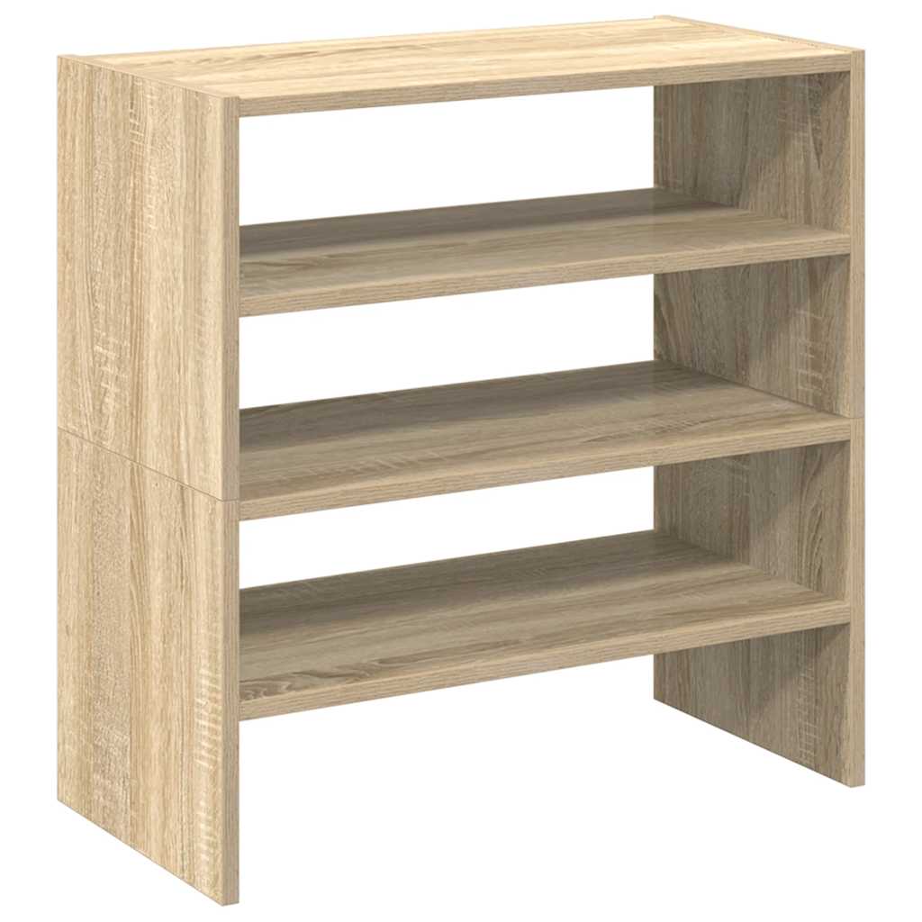 Shoe Racks 2 pcs Stackable Sonoma Oak 60x30x30.5 cm