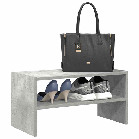 Shoe Rack Stackable Concrete Grey 60x30x30.5 cm