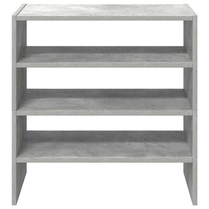 Shoe Racks 2 pcs Stackable Concrete Grey 60x30x30.5 cm