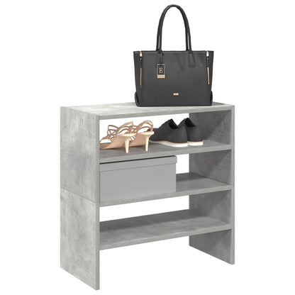 Shoe Racks 2 pcs Stackable Concrete Grey 60x30x30.5 cm