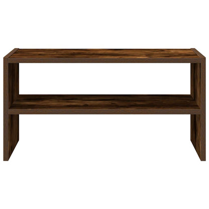 Shoe Rack Stackable Smoked Oak 60x30x30.5 cm