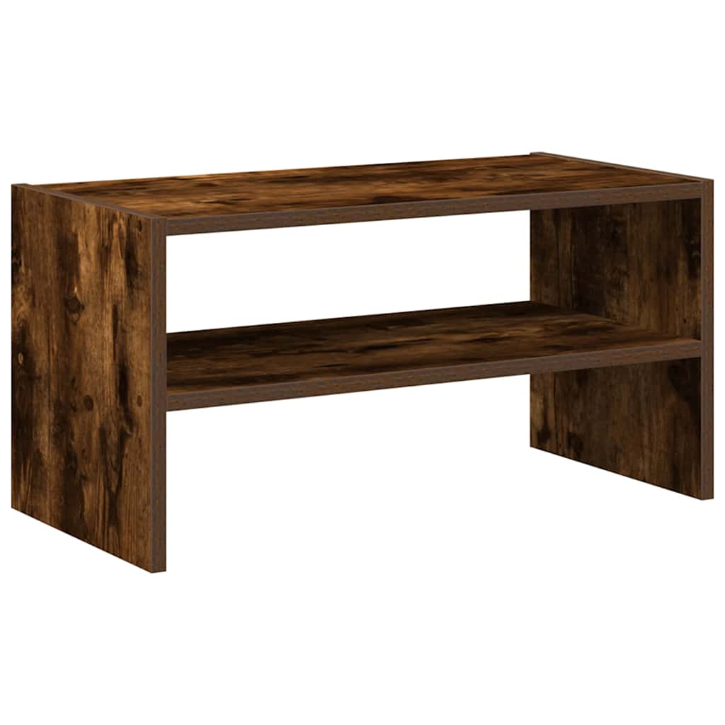 Shoe Rack Stackable Smoked Oak 60x30x30.5 cm