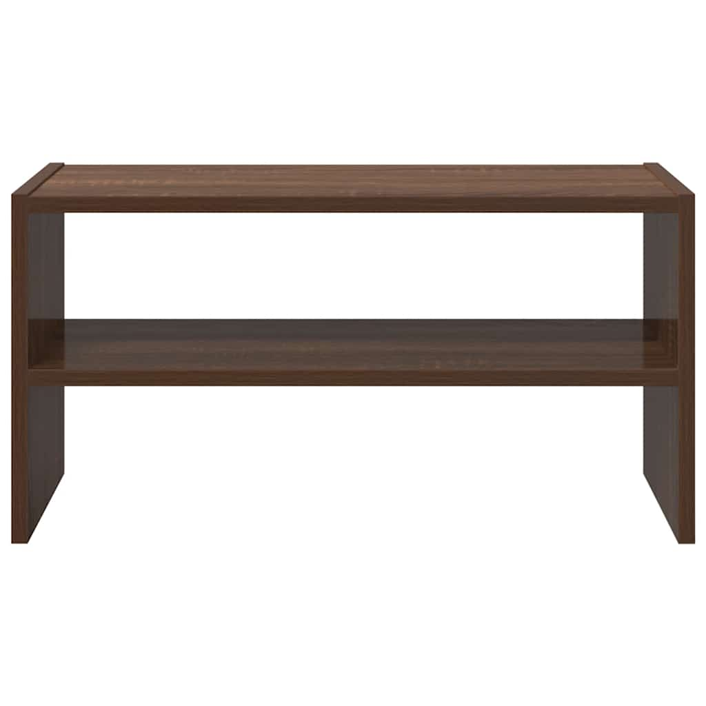 Shoe Rack Stackable Brown Oak 60x30x30.5 cm