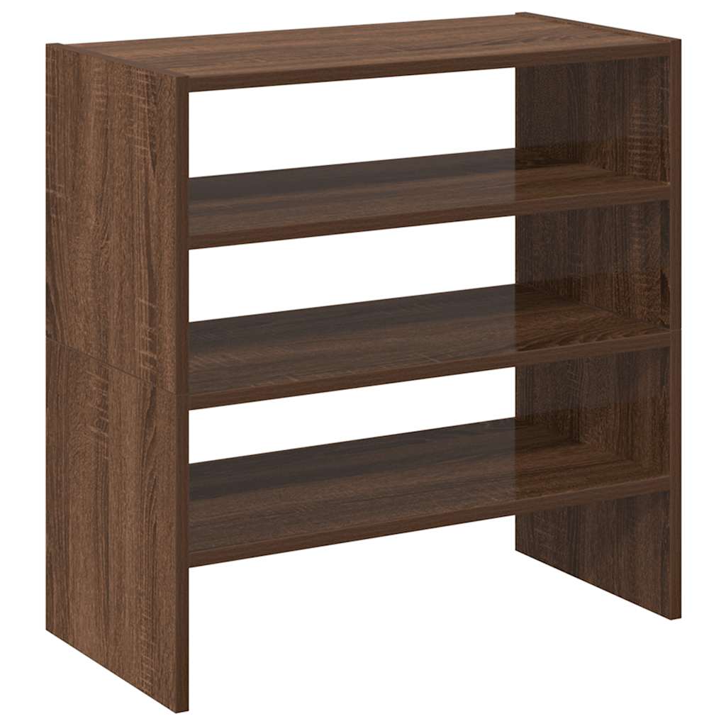 Shoe Racks 2 pcs Stackable Brown Oak 60x30x30.5 cm