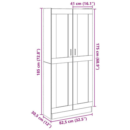 Highboard Old Wood 82.5x30.5x185 cm Engineered Wood