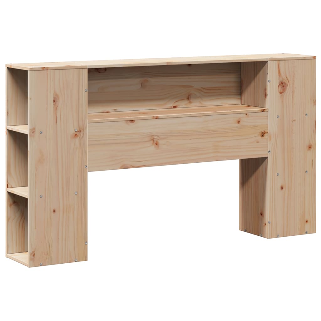 Bookcase Bed without Mattress 135x190 cm Double Solid Wood Pine