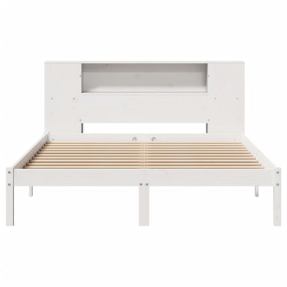 Bookcase Bed without Mattress White 120x200 cm Solid Wood Pine