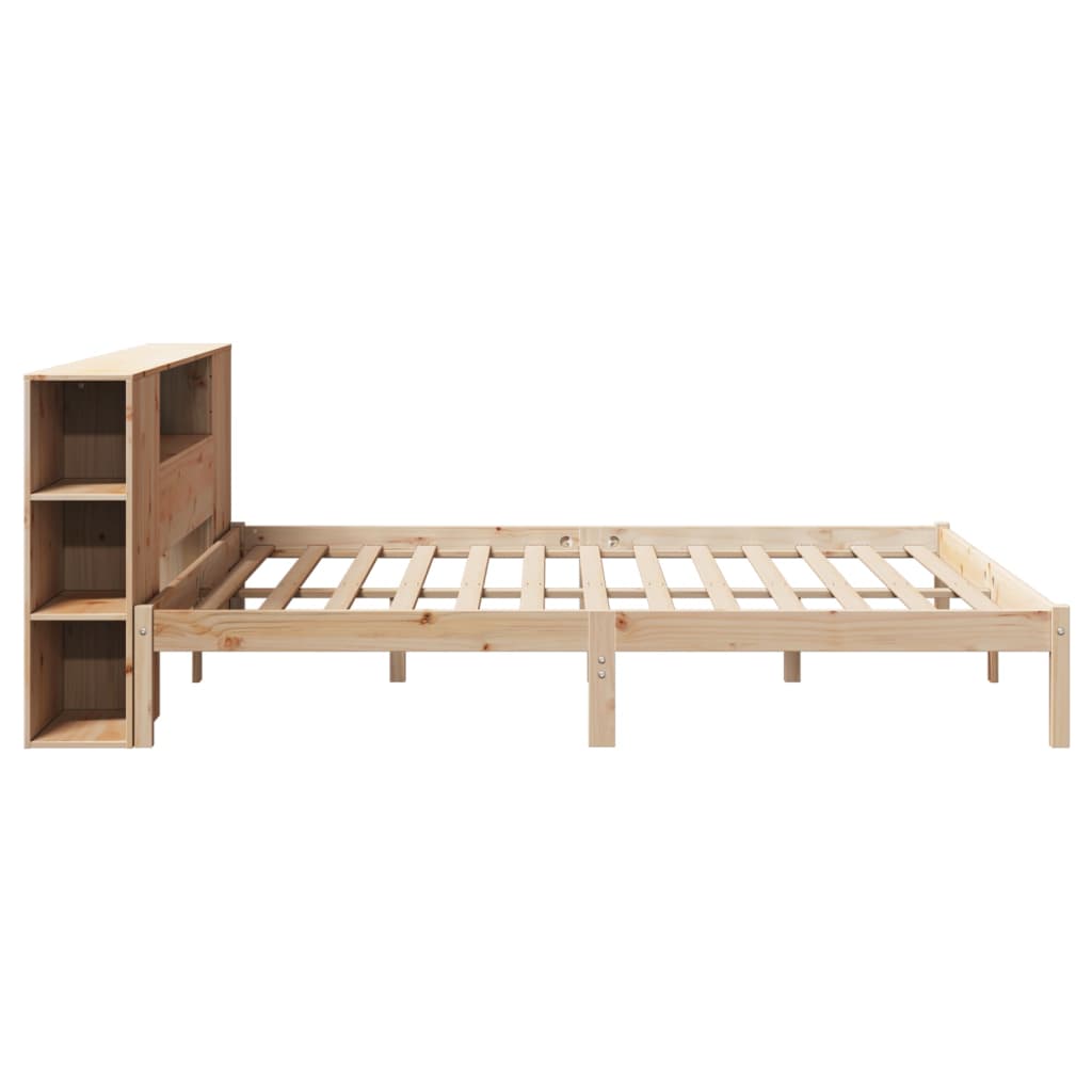 Bookcase Bed without Mattress 180x200 cm Super King Solid Wood Pine