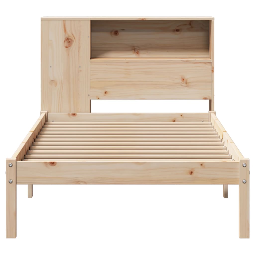 Bookcase Bed without Mattress 75x190 cm Small Single Solid Wood Pine