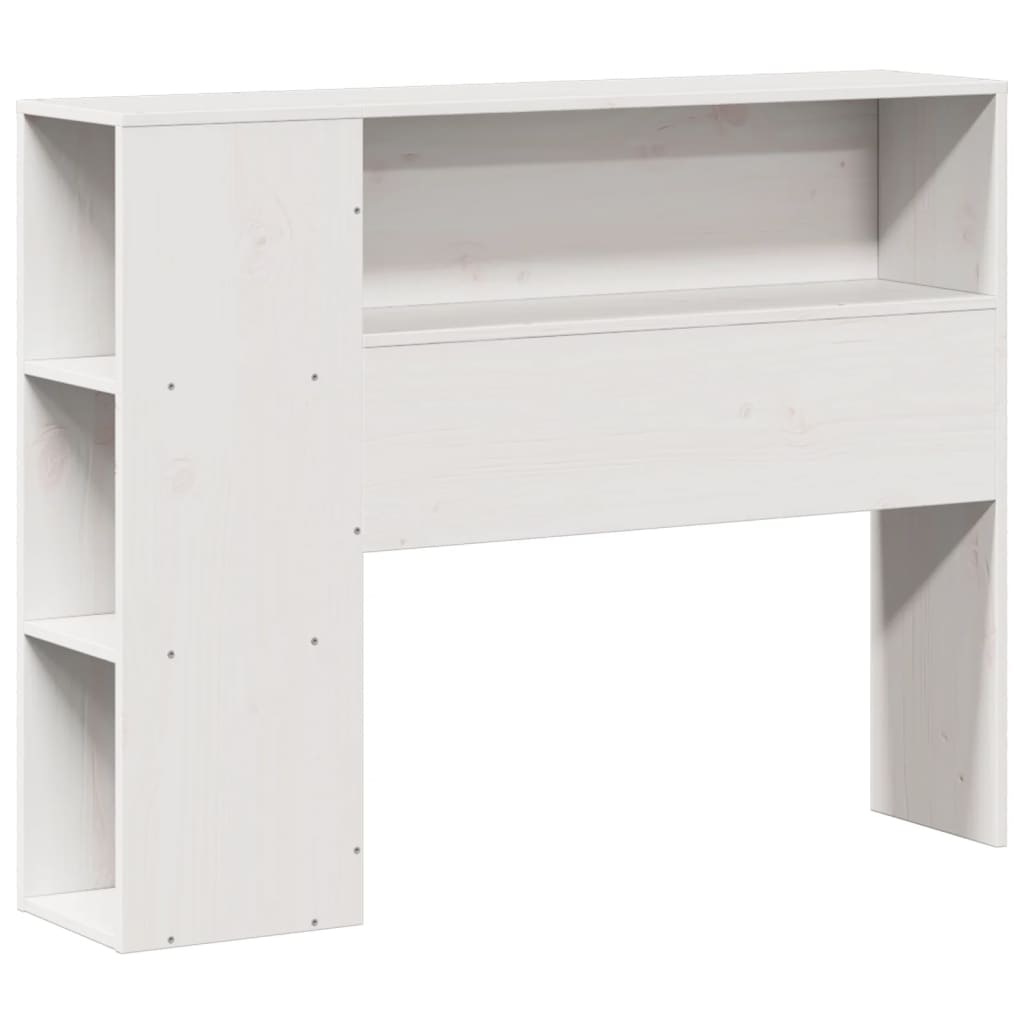 Bookcase Bed without Mattress White 75x190 cm Small Single Solid Wood Pine