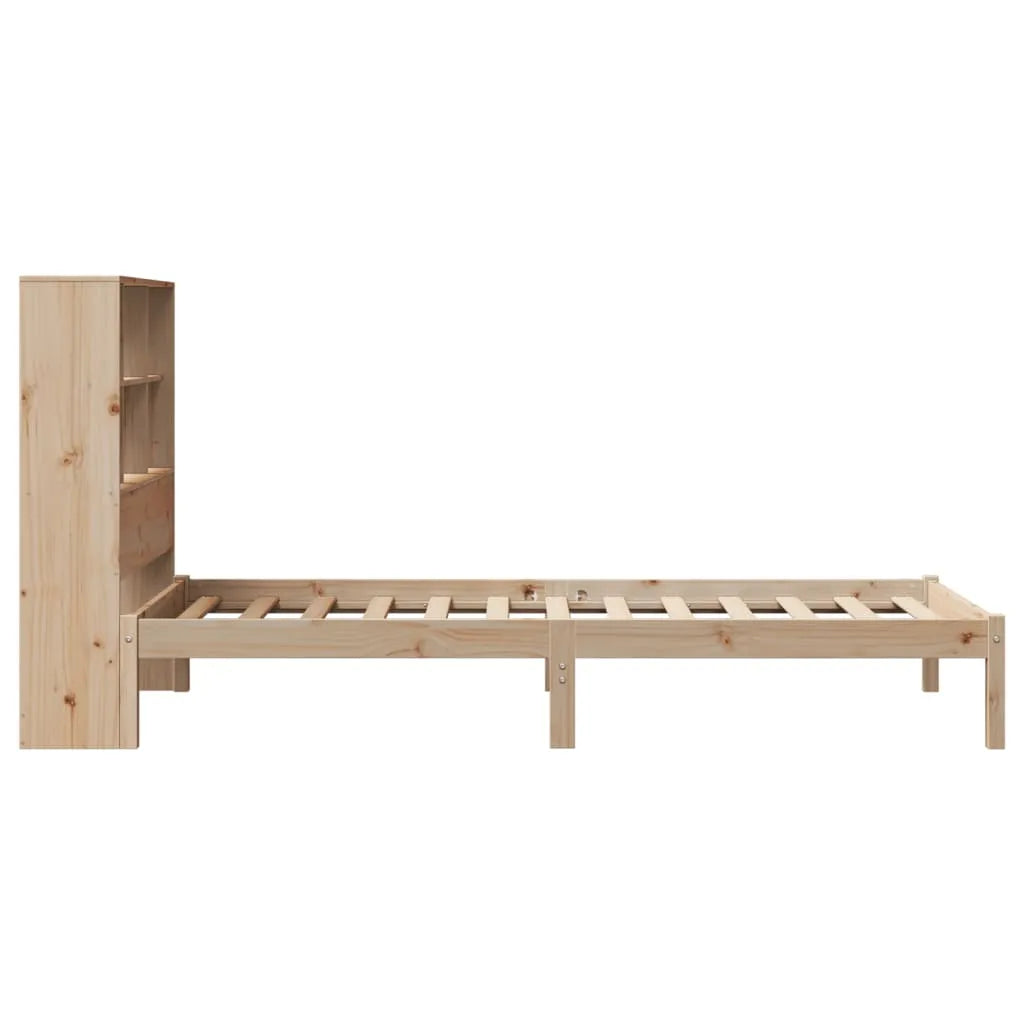 Bookcase Bed without Mattress 90x190 cm Single Solid Wood Pine