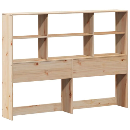 Bookcase Bed without Mattress 135x190 cm Double Solid Wood Pine