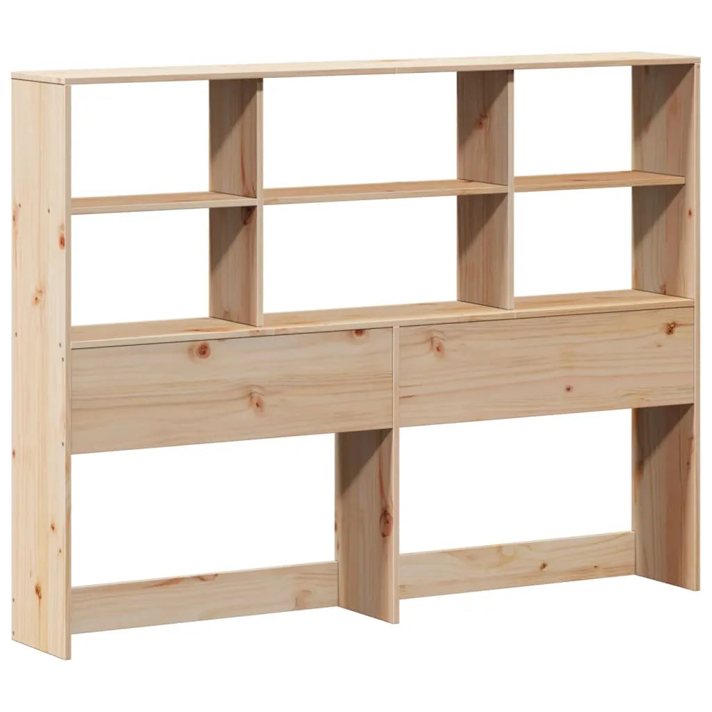 Bookcase Bed without Mattress 140x190 cm Solid Wood Pine