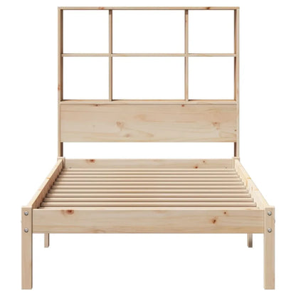 Bookcase Bed without Mattress 90x200 cm Solid Wood Pine