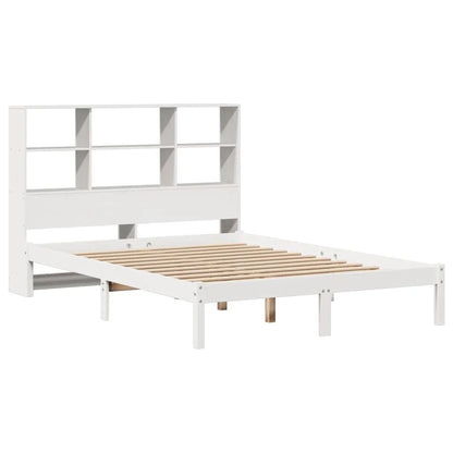 Bookcase Bed without Mattress White 120x200 cm Solid Wood Pine