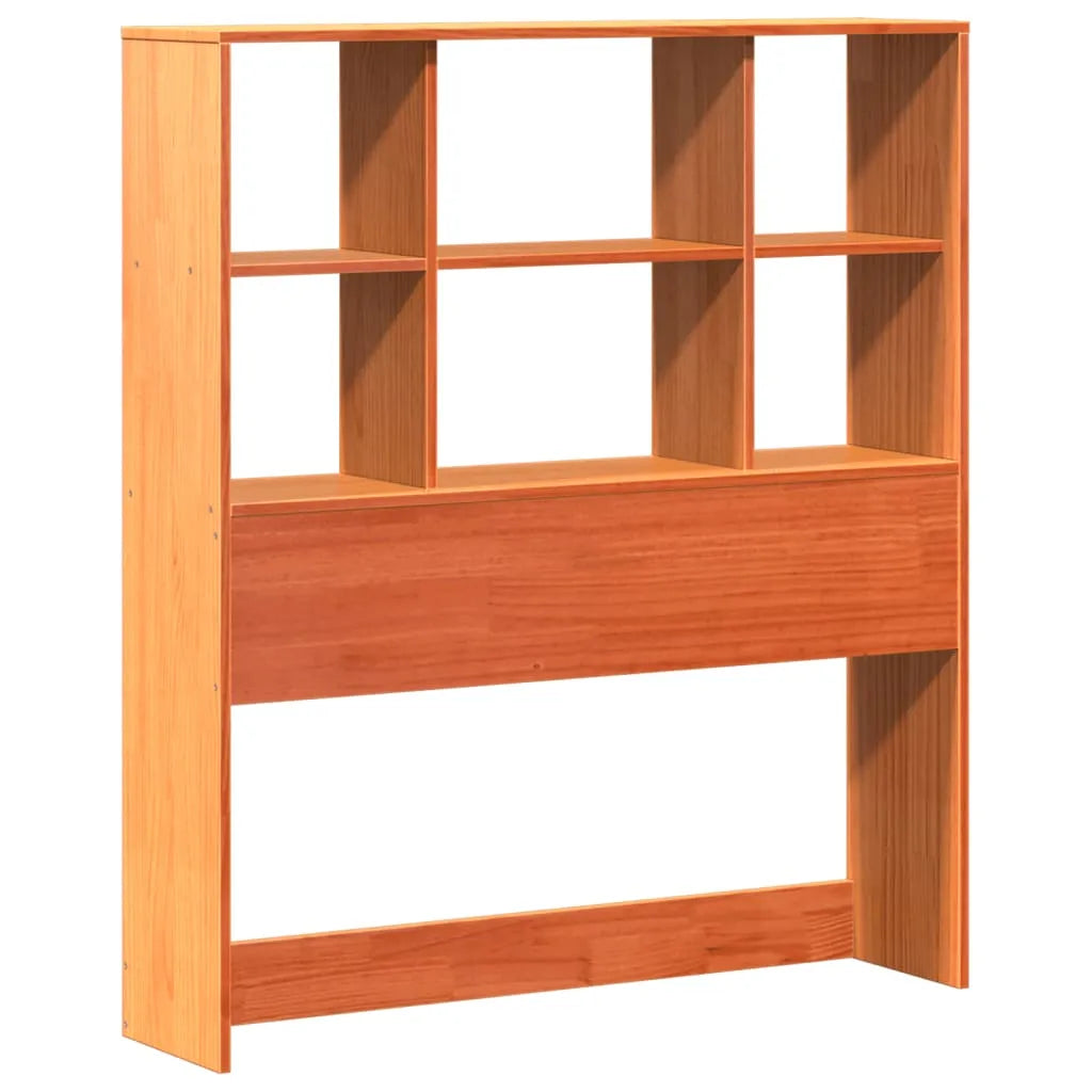 Bookcase Bed without Mattress Wax Brown 90x190 cm Single Solid Wood Pine