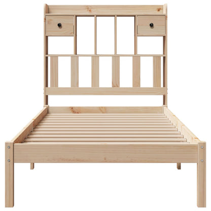 Bookcase Bed without Mattress 75x190 cm Small Single Solid Wood Pine