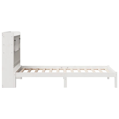 Bookcase Bed without Mattress White 75x190 cm Small Single Solid Wood Pine