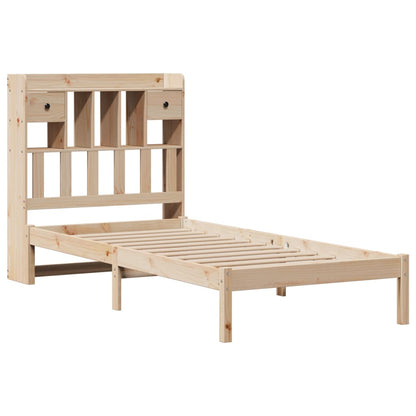 Bookcase Bed without Mattress 90x200 cm Solid Wood Pine