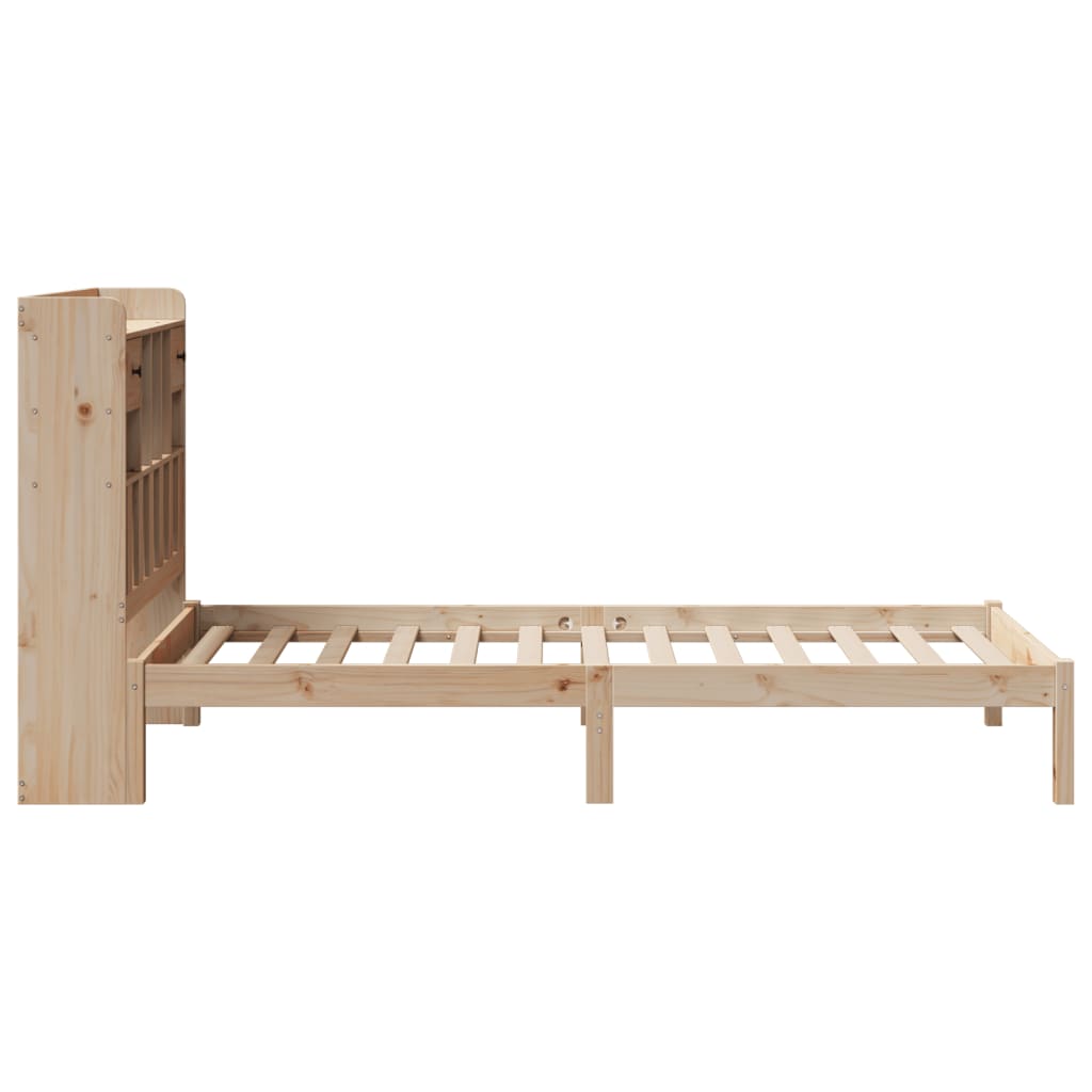 Bookcase Bed without Mattress 90x200 cm Solid Wood Pine