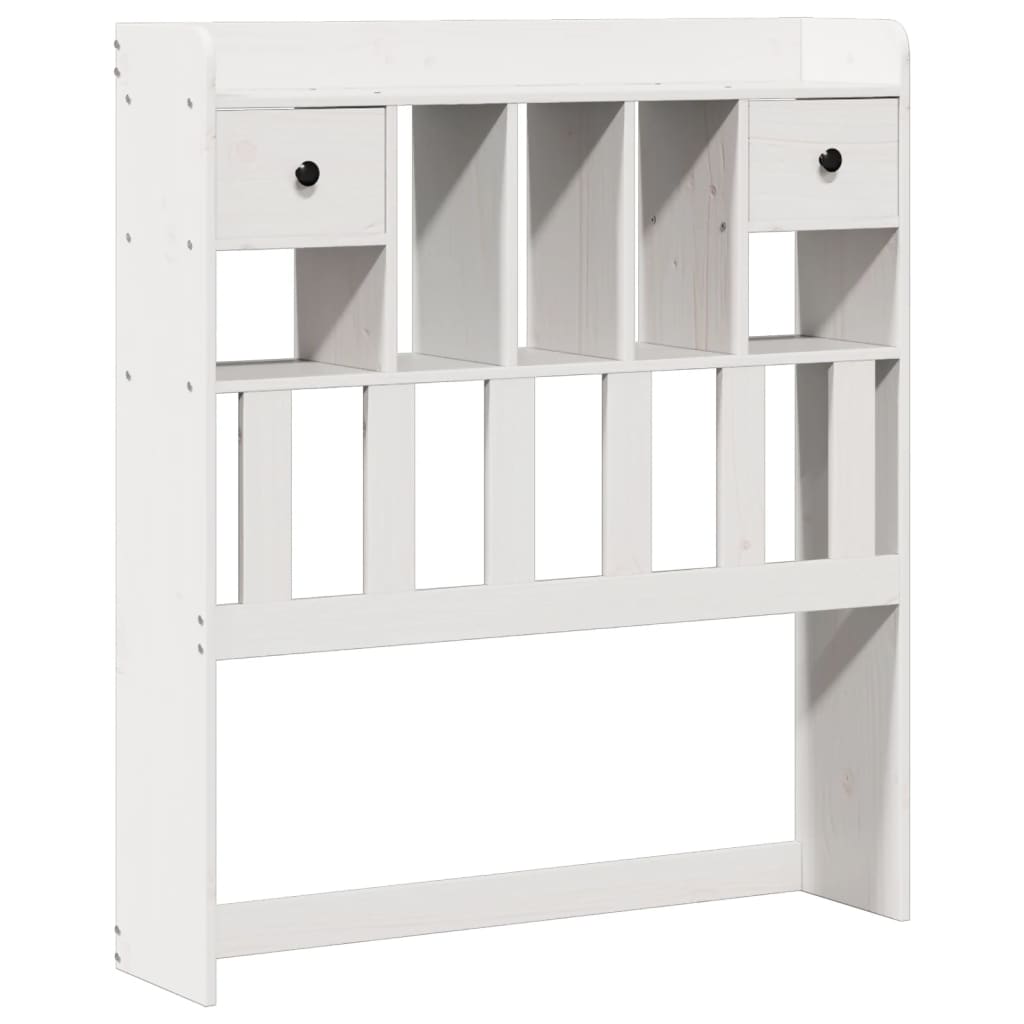 Bookcase Bed without Mattress White 100x200 cm Solid Wood Pine