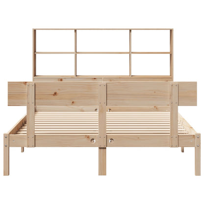 Bookcase Bed without Mattress 120x190 cm Small Double Solid Wood Pine