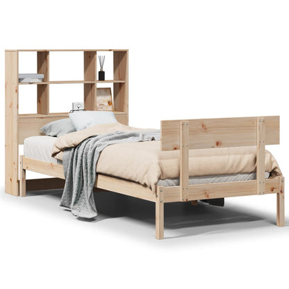 Bookcase Bed without Mattress 100x200 cm Solid Wood Pine