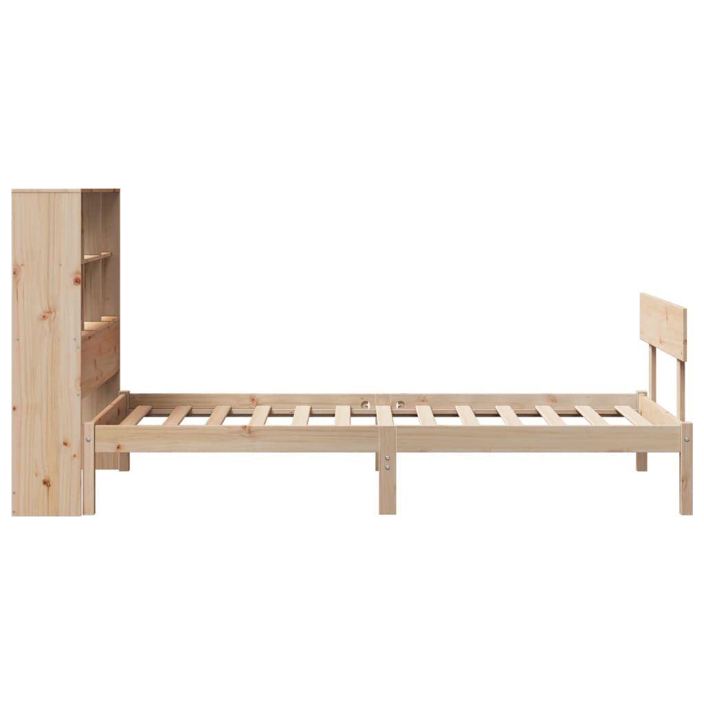 Bookcase Bed without Mattress 100x200 cm Solid Wood Pine