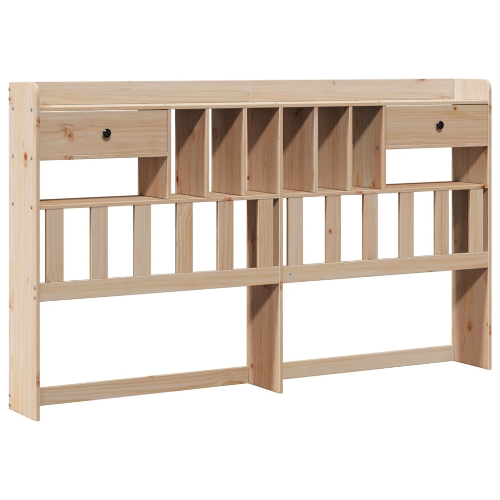 Bookcase Bed without Mattress 180x200 cm Super King Solid Wood Pine