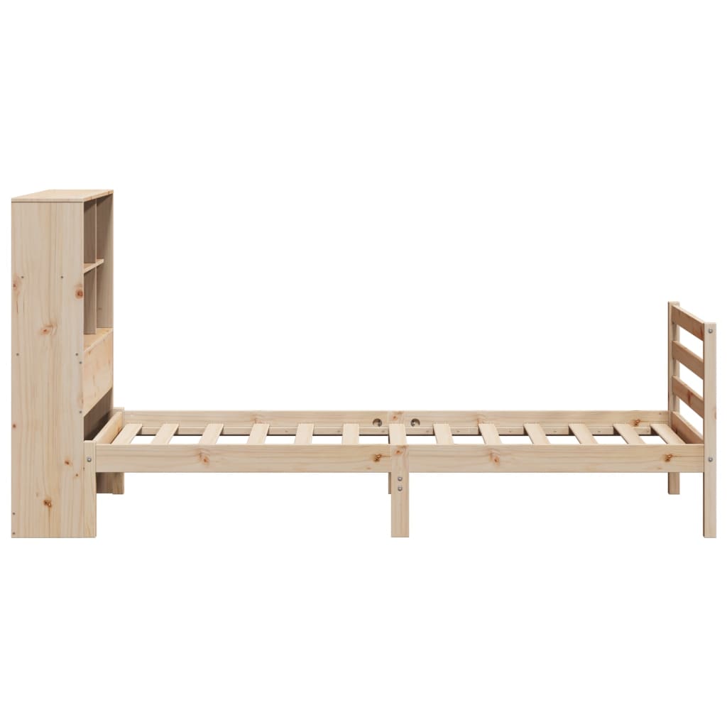 Bookcase Bed without Mattress 75x190 cm Small Single Solid Wood Pine