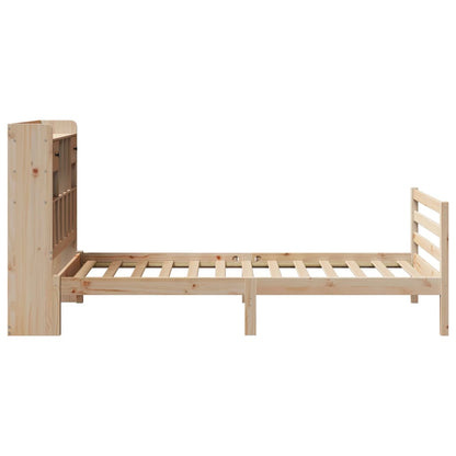 Bookcase Bed without Mattress 75x190 cm Small Single Solid Wood Pine